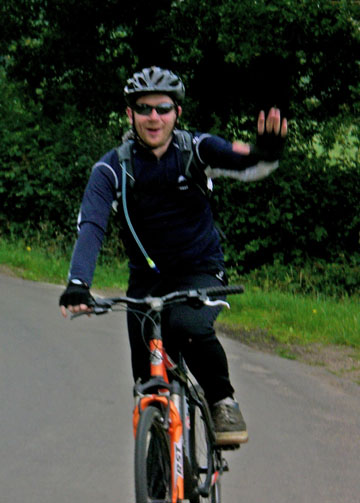 Chris Greenway, on his bike