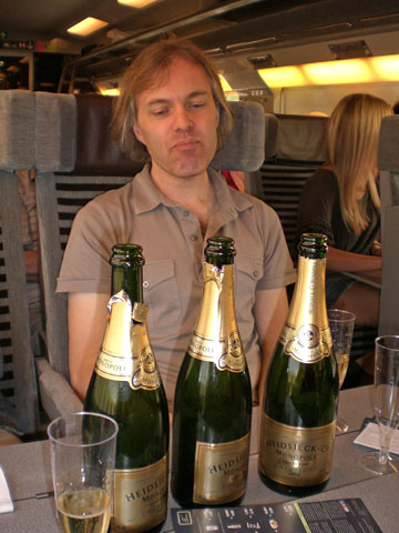 Michael's champagne bottles