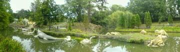 Panoramic view of the dinosaurs