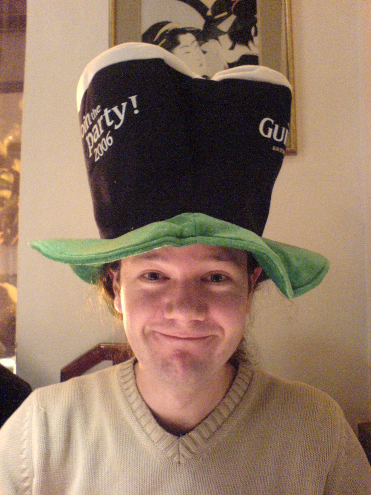 Karl with a Guinness hat